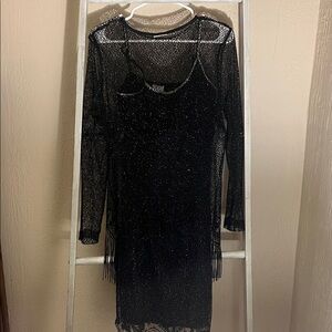 Elegant Black Sheer Dress